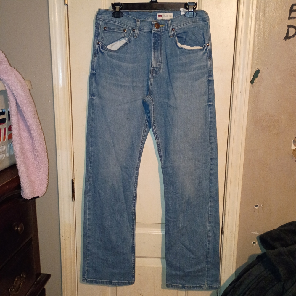 Light Blue Men's Straight-Leg Jeans